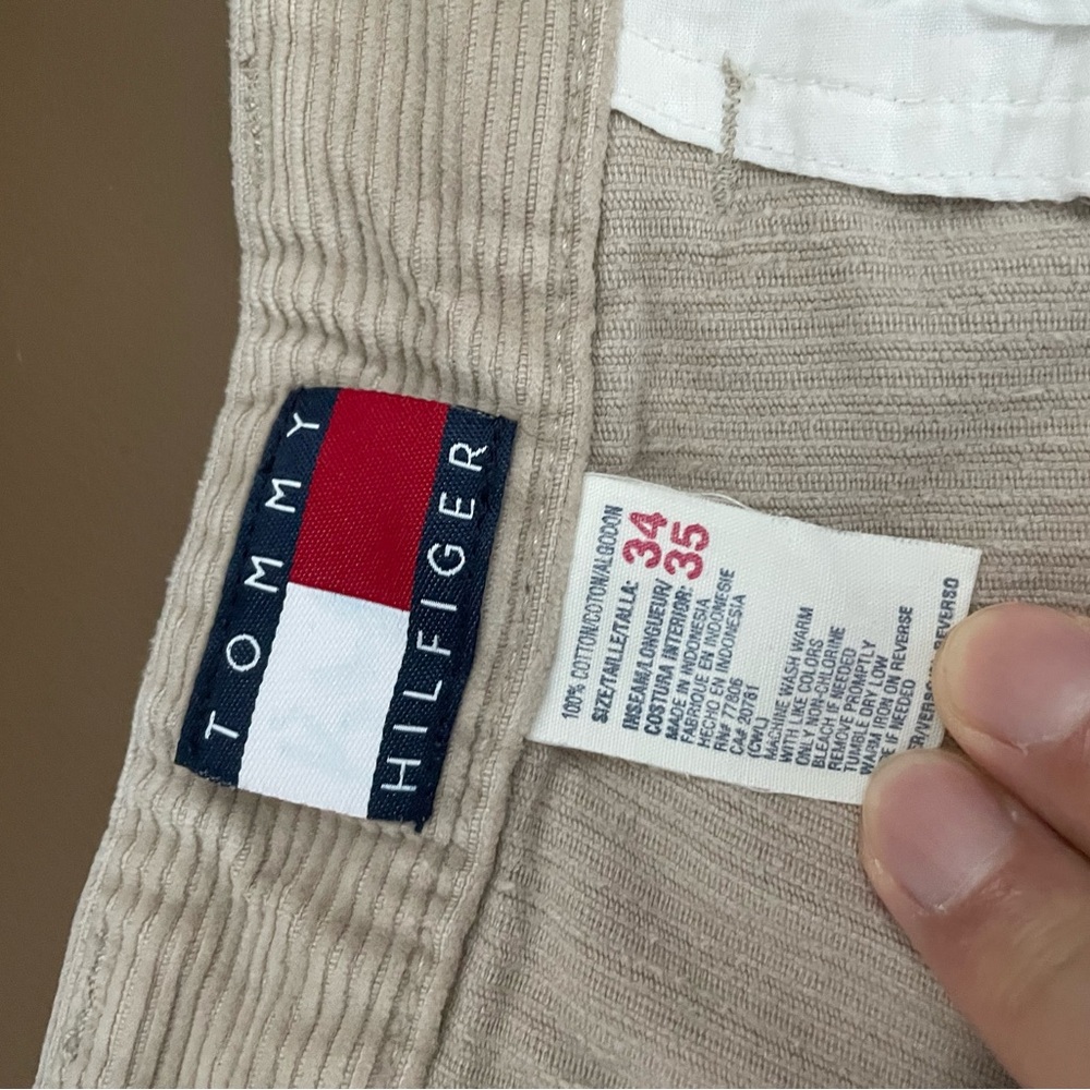 Tommy Hilfiger Cream Corduroy Pants Classic Style - Picture 2 of 4